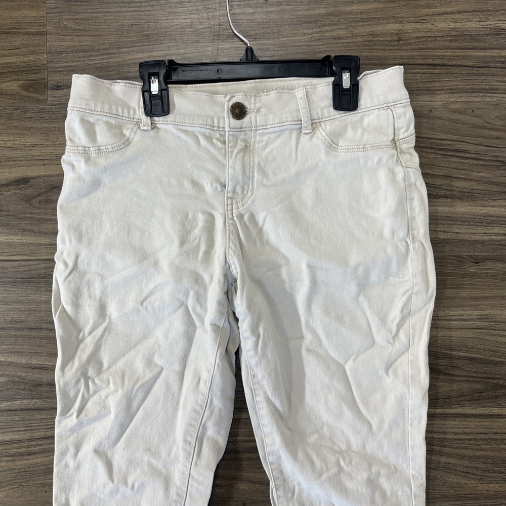 Juicy Couture Cuffed Ankle Jeans Crop Slim Straight Denim Pants Beige Womens 6 - Picture 2 of 5